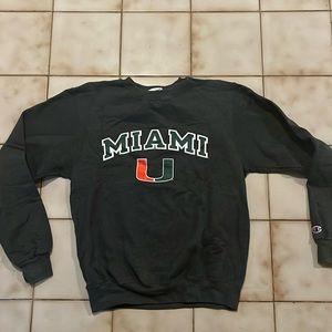 Dark Grey University of Miami “Miami” Sweater